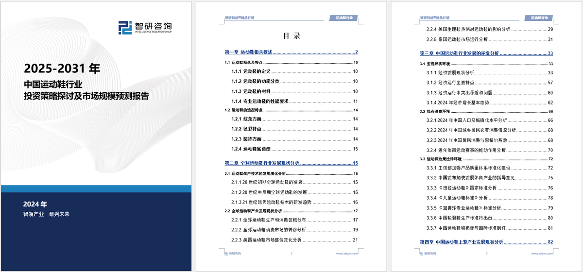 投资前景研究报告（2025-2031年）新利体育网站登录中国运动鞋行业发展现状及(图3)